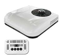 Climatiseur pour Camping-Car, Climatiseur 12V/24V DC pour Camion, Climatiseur électrique Sur Le Toit de Voiture, Climatisation de Stationnement pour Suv, Camion, Van, Caravanes,12V-White