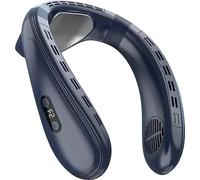 Climatiseur pour la nuque, rechargeable, ventilateur de refroidissement portable, bleu