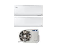 Climatiseur Samsung dual split inverter 9000 à 18000 BTU blanc