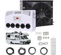 Climatiseur Split 12V/24V pour Camion et Camping-Car, Faible Bruit, Installation Facile pour Confort Cabine et Rafraîchissement à l'Arrêt | Puissance Frigorifique 800-2400W 。,Black-12V