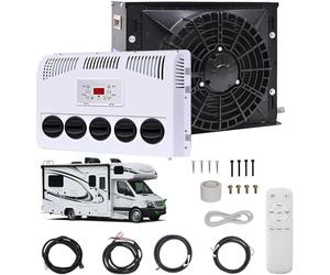 Climatiseur Split 12V/24V pour Camion et Camping-Car, Faible Bruit, Installation Facile pour Confort Cabine et Rafraîchissement à l'Arrêt | Puissance Frigorifique 800-2400W 。,Black-12V