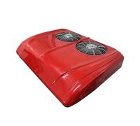 Climatiseur sur le toit 12000BTU Double Ventilateur Sans Brosse Électrique Rv Climatiseur Toit Voiture Climatisation 12 V 24 V For Camping-car Camion Camping-car(Red 24V)