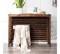 Climatiseur Unité extérieure Support de fleurs à persiennes Couvercle de radiateur de clôture de climatiseur pour écran de confidentialité extérieur (Taille: X-Large) (Une couleur S)