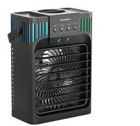 Climatiseurs portables, humidificateur évaporatif 4 en 1 avec 3 vitesses, 3 modes et 7 lumières LED ventilateur de refroidissement avec télécommande, minuterie 2-8H, mini ventilateur