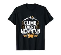 Climb Every Meowntain Cat Alpinisme Randonneur T-Shirt Graphique avec Valeur