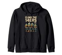Climb the 14ers CO Shirt Randonnée Mountain Summits Rocky Trail Sweat à Capuche
