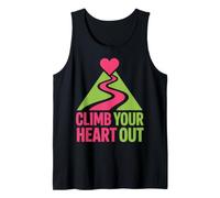Climb Your Heart Out Mountain Path Cœur Motif cœur Débardeur