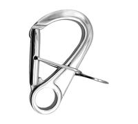 Climbing Carabiner, Double Self Locking Stainless Steel Heavy Duty, Climbing Carabiner Clips, for Stainless Steel Material, Hiking Boating Outdoor Backpack, Gym Dog Walking, Key Flag Flying Swing Use