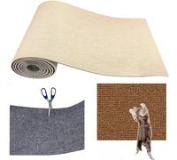 Climbing Cat Scratcher, DIY Climbing Cat Scratcher, Tapis Griffoir pour Chat Auto-adhésif, Tapis a Gratter pour Chat Autocollant, Protège Les Tapis et Canapés, Antidérapant (Beige, S)