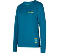 Climbing on the Moon Sweatshirt W, Pullover, Damen - La Sportiva, Größe:L, Farbe:B40Y08-Turchese/Giallo