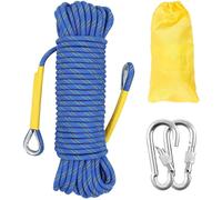 Climbing Rope 12mm Static Rope 10m Rope Escape Rope With 2 Carabiners For Ice Climbing Equipment Fire Rescue Boat Rope.[A128]
