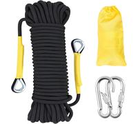 Climbing Rope 12mm Static Rope 10m Rope Escape Rope With 2 Carabiners For Ice Climbing Equipment Fire Rescue Boat Rope.[A127]