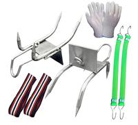 Climbing Spikes - Secure Fit Tree Climbing Spikes, Adjustable Steel Portable Gear Hunting Equipment | Professional Arborist Spurs For Fruit Picking Logging Construction Outdoors Woodworking Landscape