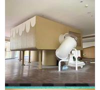 Climbing Toys for Toddlers Foam Blocks for Multi-Functional Elevated Indoor Kids Playground - Spiral Slide, Enclosed Playhouse & Zones(C)