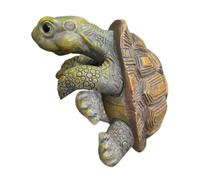 Climbing Turtle Planter Statue | Resin, 5.5x8cm | Hanging Turtle Flower Pot Holder | Garden Yard Decoration For Plants, Cute Reptile Figurine