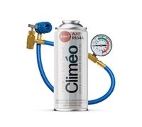 Climéo 3 en 1 400 ml avec tuyau et manomètre - Remplacement écologique pour réfrigérant et scellant R134a/R12 - Service autonome de climatisation