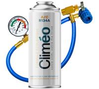 Climéo 400 ml de rechange écologique pour réfrigérant R134a/R12, auto-remplissage de la climatisation (1 boîte + tuyau, 2 en 1)
