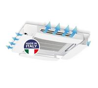 Climik Quadro Deflecteur Climatisation De Plafond - KIT de 4 Déflecteurs Pour Climatiseurs à cassette - Facile à Installer - Blanc, Made in Italy