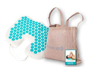 CLIMSOM - Tapis Anti Stress d'Acupression pour les Pieds, Réflexologie Plantaire, Massage Pied, Textiles 100% BIO, Picots en Plastique Hypoallergénique, Sac de Transport et Livret Détaillé Inclus