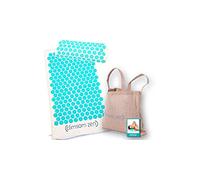 Pack tapis acupression bio + coussin acupression bio ferme - Garnissage Epeautre - Climsom Zen - Bleu Bleu