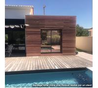 Clin bardage - Claire-voie Trapèze - PADOUK - Ep.22 mm / l.66 mm / L.1,55 m