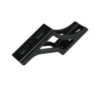 Cline Pliage de Mise à Niveau en Aluminium Pig Poutt Adaptateur Poste de Selle réglable avec Un Sac Extensible Soutien Noir Argent (Noir)
