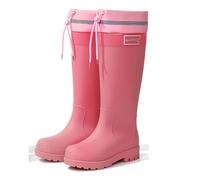 CLINGRE boutique shop uk Bottes de Pluie imperméables à Revers Extra-Hauts, Surchaussures de randonnée Rehaussantes avec Semelle antidérapante Bottes de Pluie(Roze,37 EU)