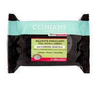 CLINIANS | Detox Wipes, Testées sous Contrôle Ophtalmologique, Made in Italy, Paquet de 25 Lingettes