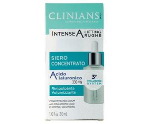CLINIANS | Intense A Lifting Wrinkles Concentrated Serum, avec Acide Hyaluronique Dermatologiquement testé, Made in Italy, 30 ml