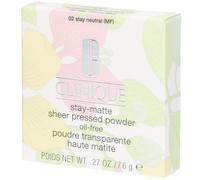 Clinique Stay-Matte Poudre Transparante Haute Matité Sans Huile 02 Stay Neutral 7,6 g