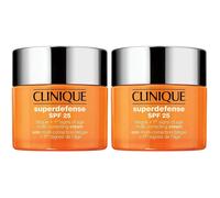 Clinique Superdefense SPF 25 Soin Multi-correction Fatigue + 1ers Signes de l'Âge - Crème Jour Hydratante Peaux Sèches à Mixtes De 2x50 ml