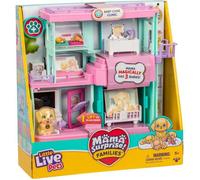 Little Live Pets Set de Jeu Mama Surprise Families Clinique pour bébés, Découvre 3 bébés Retrievers, Set de Jeu Double Face (27,8 cm × 23,8 cm), Nourris, Lave et Joue, Cadeau Amusant pour Les Enfants