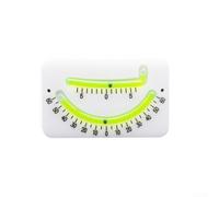 Clinomètre de navigation pour utilisation marine - Compteur de pente en polypropylène durable et outil d'angle d'inclinaison pour marins et capitaines 153 x 95 mm (blanc + vert)