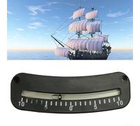 Clinomètre incliné pour bateau avec échelle claire, boule en acier amortisseur pour des lectures stables, mesure -10° à 0° à 10°, ABS noir