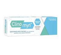 CLINOMYN - Dentifrice Anti-tâches Menthe Forte, Élimine Café, Thé et Vin, Protection Fluorée (Tube 75mL) - Le Lot De 3