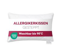 Clinotest Coussin matelassé 40 x 60 cm - Grand oreiller lavable jusqu'à 95 °C, coussin bouffant, résistant à la cuisson, indéformable et durable, certifié Öko-Tex de qualité hôtelière, coussin