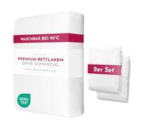 Clinotest Lot de 2 draps de lit de qualité supérieure sans élastique en 100 % coton - 150 x 200 cm - Drap de lit de qualité hôtelière - Nappe de table, fond photo, couverture et couverture - Pour