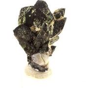 CLINOZOISITE - Pierre Naturelle en Provenance de France, Marine de Scala, Cap Corse - Cristal Vert Rare et Puissant 16.82 ct - Certificat d'Authenticité Inclus 22 x 11 x 3 mm Vert G
