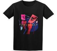 CLINSIS Men's Foreigner The Very Bestand Beyond O Neck Cotton T Shirt Black XXL