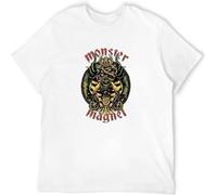 CLINSIS Men's Monster Magnet 'Jungle Pharoah' T Shirt White L