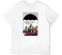 CLINSIS Men's Umbrella Academy 'Poster' T Shirt White 3XL