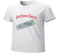 CLINSIS Stone Cherry Rocknroll Tape T Shirt Feel Soft for Men White L