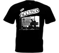 CLINSIS The Accused Please Pardon Our Noise. T Shirt Casual Graphic Vintage Gift Tops Black L