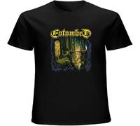 CLINSIS Vintage Entombed Left Hand PathHeavy Men Top Sweatshirt Short Sleeve Black L