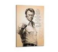 Clint Eastwood 5 Poster sur toile pour décoration de chambre à coucher, bureau, chambre, cadeau 60 x 90 cm