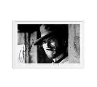 CLINT EASTWOOD Poster signé, peinture décorative sur toile, art mural, pour salon, chambre à coucher, poster et art mural, impression d'image moderne, décoration de salle familiale, 40 x 60 cm