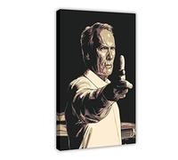 Clint Eastwood Poster sur toile de Gran Torino - Décoration pour chambre à coucher, bureau, chambre à coucher, bureau, cadeau - 30 x 45 cm