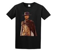 Clint Eastwood The Good The Bad The Ugly Western Cow Movie Black Mens T-Shirt Tee Clothing Tee Shirt Size XL