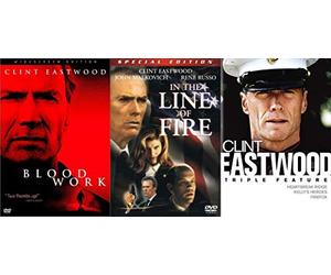 Clint Has Blood on the Line: Clint Eastwood's- Blood Work + True Crime + Heartbreak Ridge/ Kelly's Heroes/ Firefox 5 Feature Film DVD pack