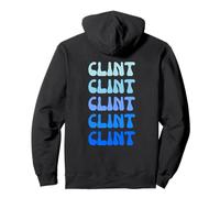 Clint Retro Name Stack Design Sweat à Capuche